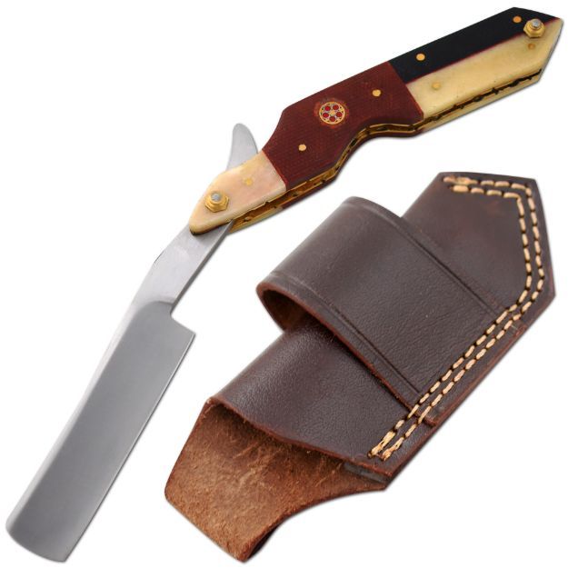 Old Ram Handmade Straight D2 Steel Razor With Sheath